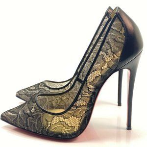 Christian Louboutin Follies Lace 120 Pumps 38.5